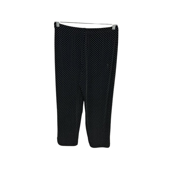Ronni Nicole Sport Womens Black and White Polka Dot Cropped Pants SZ Small - Picture 2 of 7